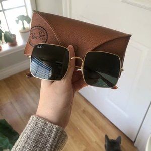 New Ray-Ban 1971 Green Lens Square Sunglasse 54MM
